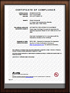 Geeta Commercial UL Certificates